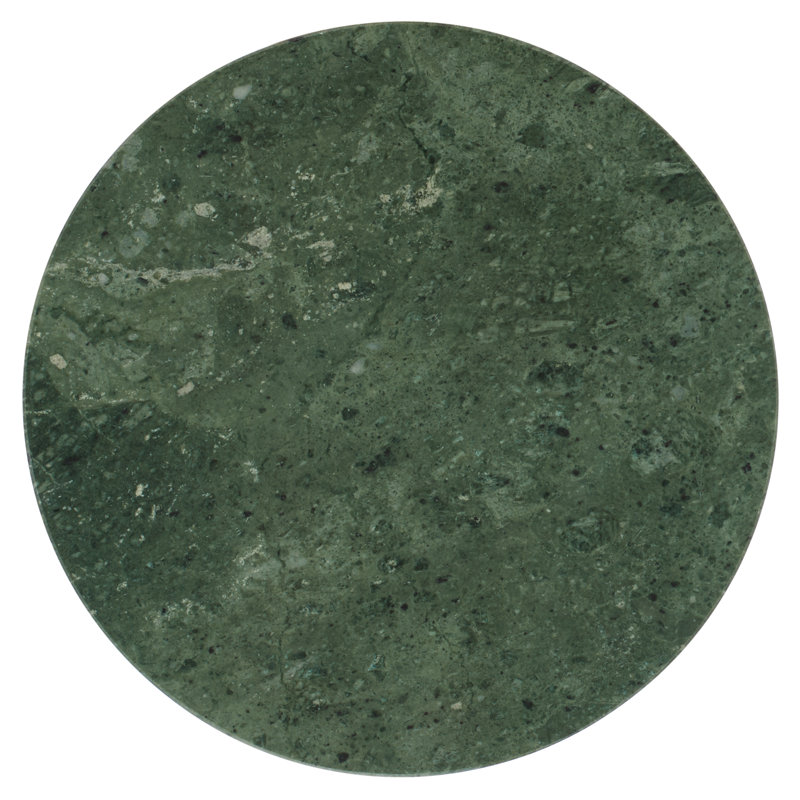 Devlin Marble Drink Table, Dark Green