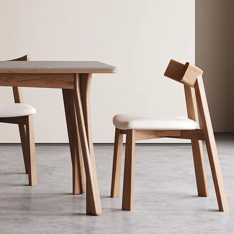 Ensemble de table à manger moderne et simple en bois de frêne, H 29,52 po x L 78,74 po x l 31,49 po