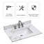 Plateau de meuble-lavabo simple 31 po en blanc avec lavabo
