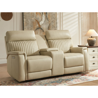 Canapé inclinable en cuir Liudgardas