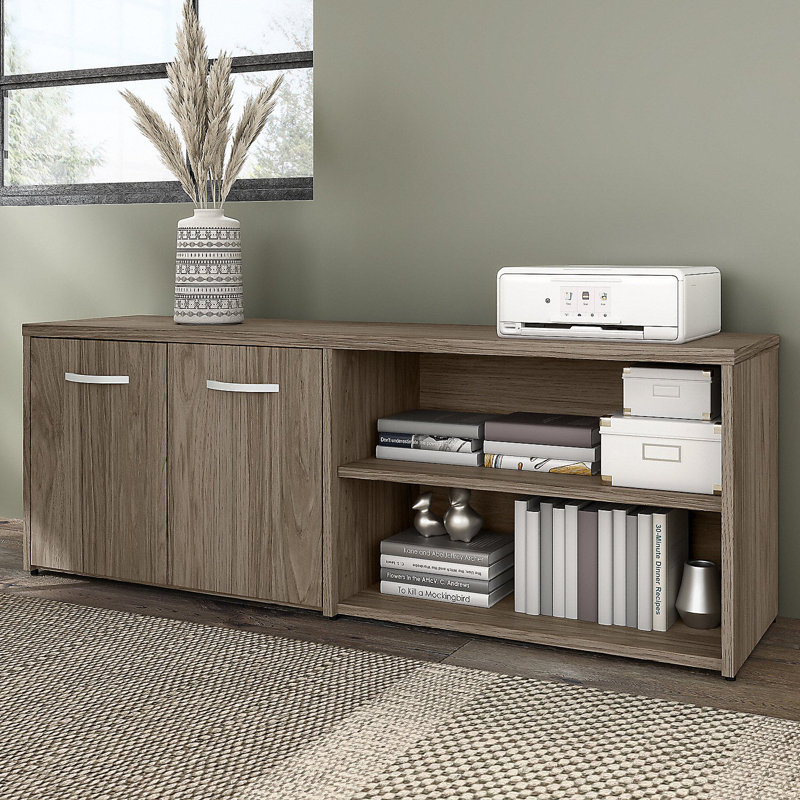 Kathren 60'' Wide 2 - Shelf Credenza, Modern Hickory