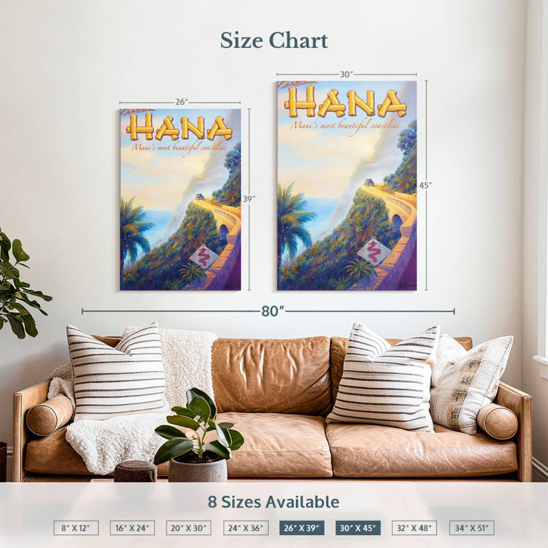 Aime Visit Hana, 39" H x 26" W