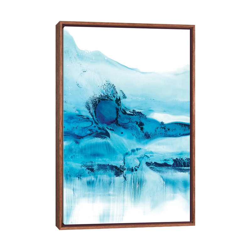 «Blue C Courants II» par Ethan Harper - reproduction d'art, H 40 po x l 26 po x P 1,5 po, Pas de tapis