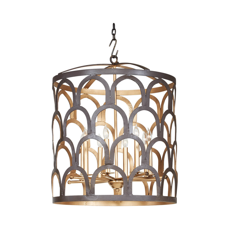 Weeks 8 - Light Chandelier, Pewter Gold