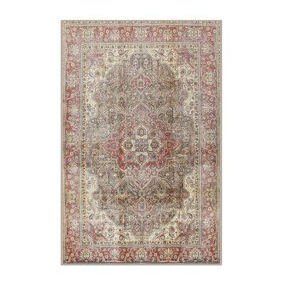 Tapis brun à motif oriental
