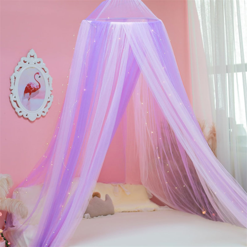 Adiyah Polyester Bed Canopy, Purple
