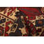 Tapis décoratif en laine rouge de conception unique noué à la main New Age 3 pi 10 po x 5 pi 10 po Cuiksa