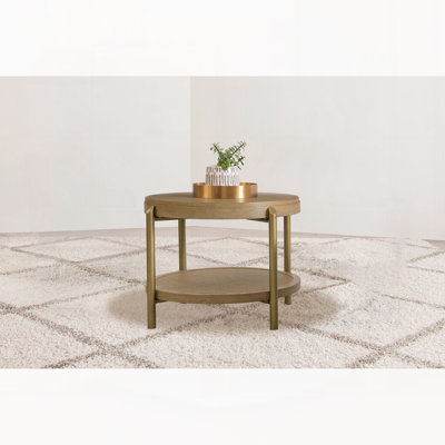 Table de bout ronde avec plateau de rangement Sand Wash