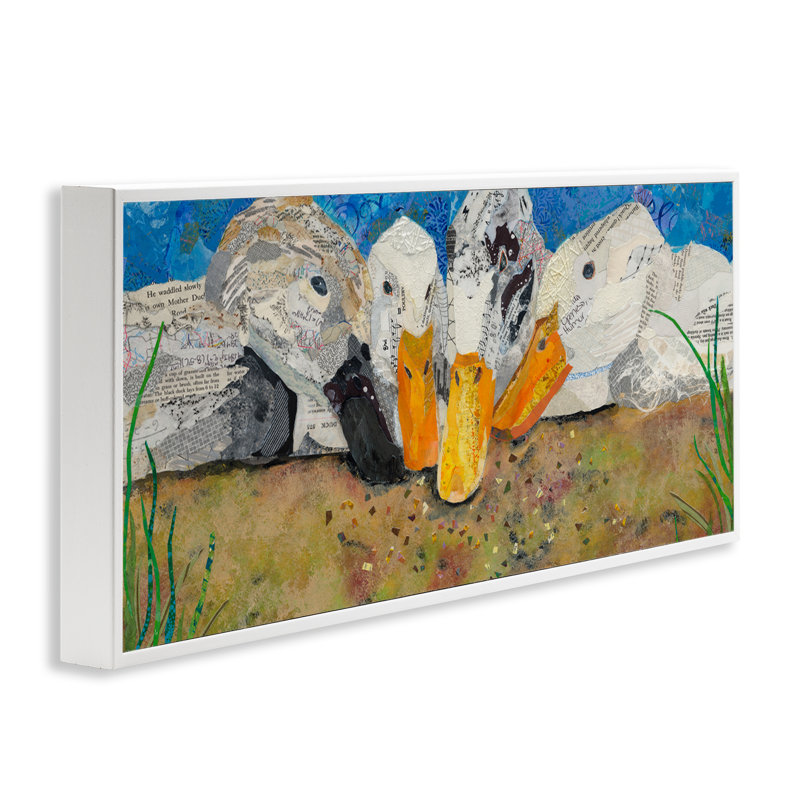 «Just Ducky», estampe numérique par violet de Davenport, Estampe numérique encadrée blanc bord de mer, H 10 po x l 24 po
