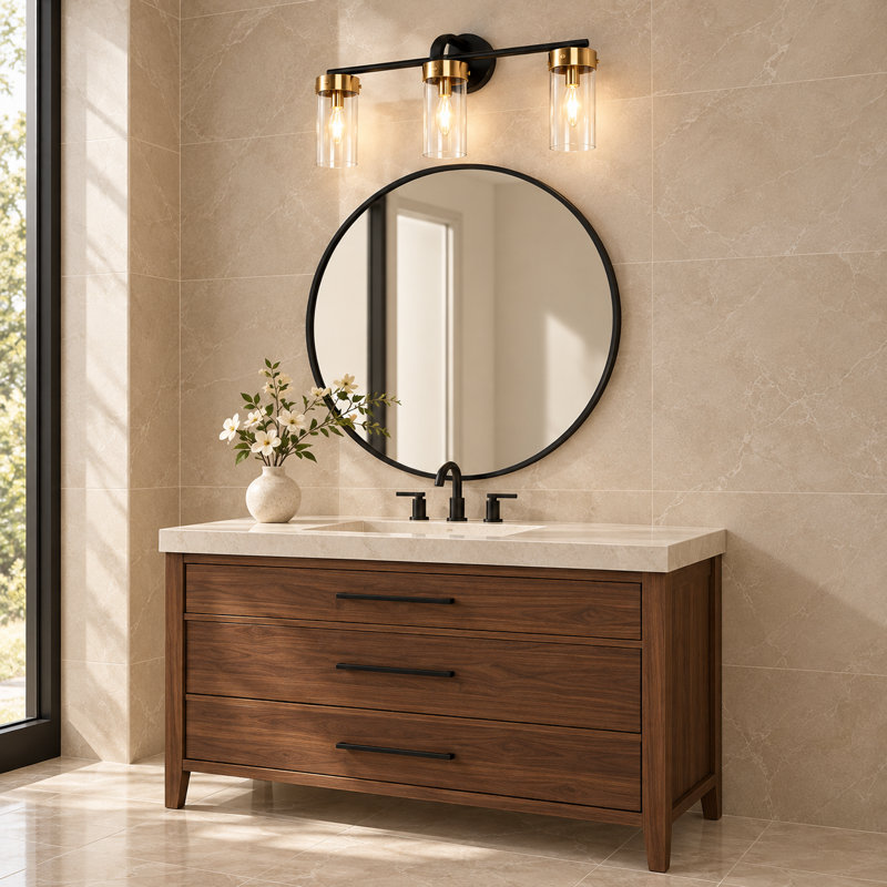 Marcha 3-Light Modern Dimmable Vanity Light, 3