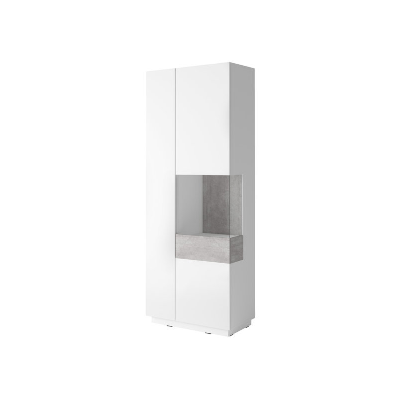 Holst Display Cabinet, White Gloss / Colorado Beton, Right