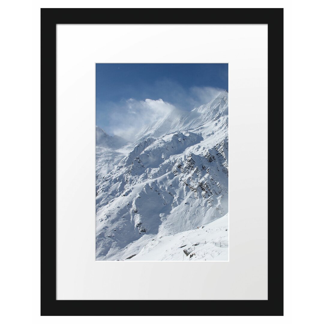 Gerahmtes Poster Schneebedeckte Berggipfel