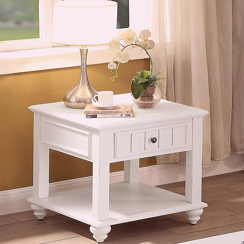White washboard base with bottom shelf