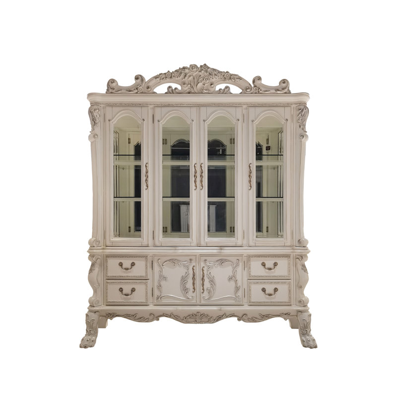 Dresden Bone White Finish Buffet & Hutch