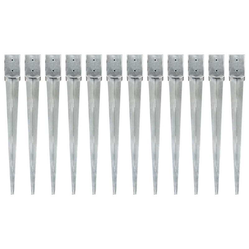 Montolio Dakota Fields Silver Metal Post Kit / System for Fence Panels, 91cm H x 10cm W x 10cm D