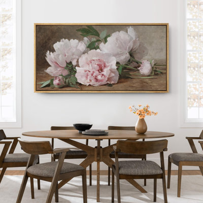 Rustic Floral " Elegant Peonies In Bloom Romantic Floral Modern Art Relax Calm Warm Extra Large Pictures "