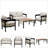 4 Piece Outdoor Furniture Conversation Sets-1088586876