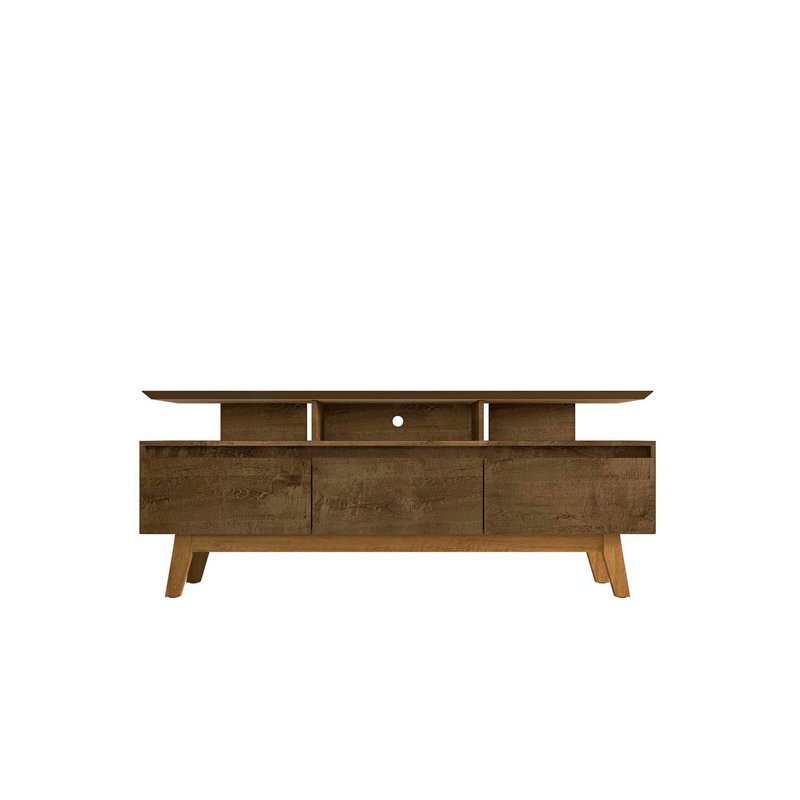 Meuble télé Yonkers, Brun rustique, H 25,79 po x l 62,99 po x P 14,76 po