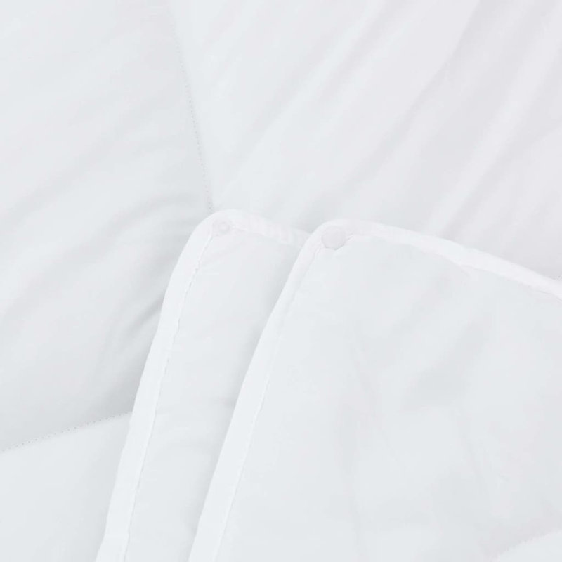 Duvet Set With Pillow 3 Pcs White Microfiber, 260 x 240 cm