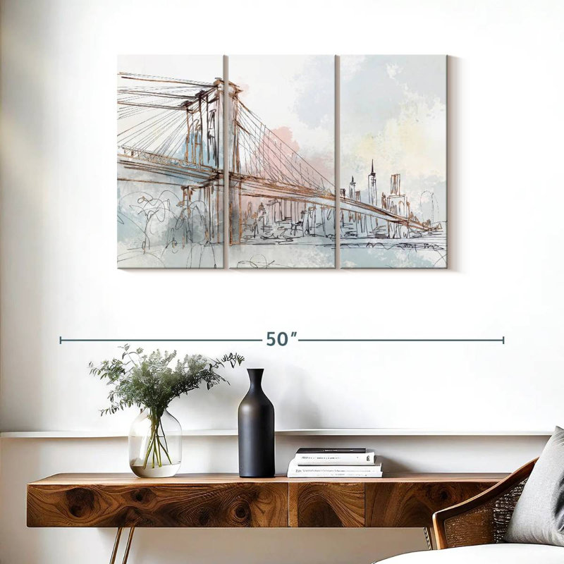 Lilie Blushing Brooklyn Bridge, 24" H x 38" W