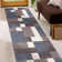 Allyne Geometric Tufted Blue/Cream/Gray Non-Slip Rubberback Area Rug