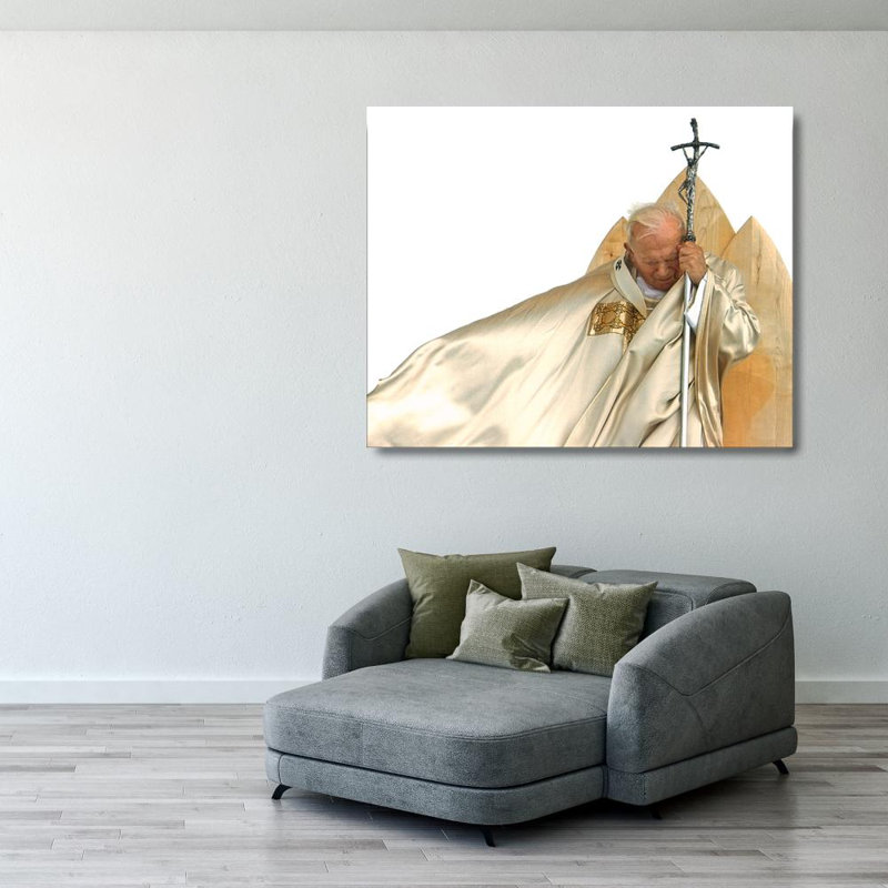 Le pape Jean-Paul II, 1920 - 2005, H 28 po x l 35 po
