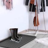 2-Pack All-Weather Boot Tray Set - Water-Resistant Plastic Utility Shoe Mat for Indoor/Outdoor Use