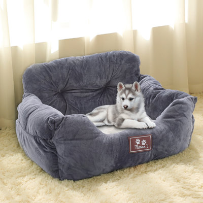 Bolster Cushion Fleece Pet Bed Dog Nest