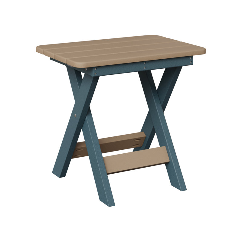 Berlin Gardens Folding End Table, Slate, Weatherwood