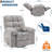 Rocking Recliner Chair with Massage & Heat, 360° Swivel Oversized Recliner with USB Port for Living Room-1055305702