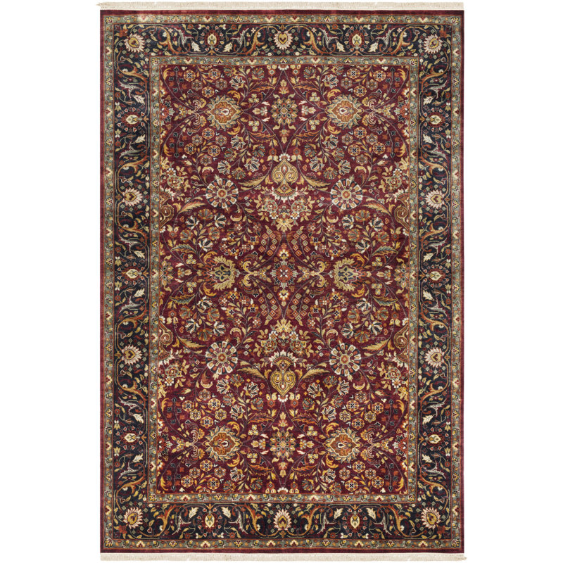 Taj Mahal Wool Oriental Area Rug, Rectangle 5'6" x 8'6"