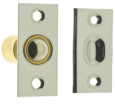 Solid Brass Narrow Square Roller Ball Catch