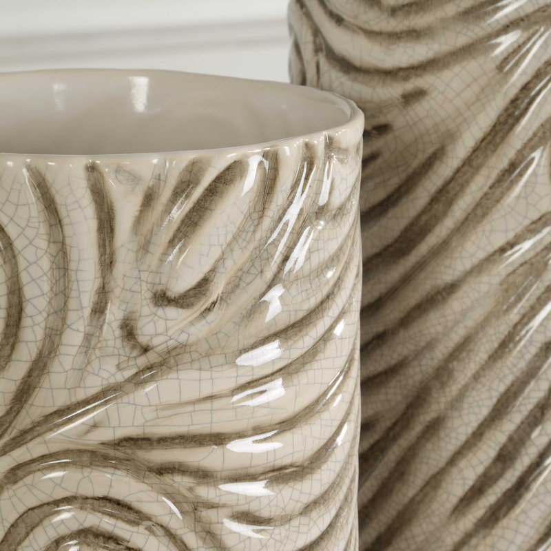 Ensemble de 2 vases Uttermost Ripple Crest