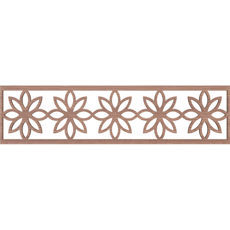 Moulure de marguerite Daisy, Noyer, H 12 po x l 47 po x P 0,375 po