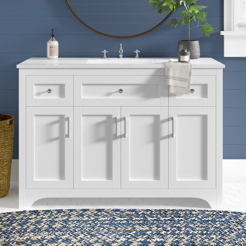 Ensemble de meuble-lavabo simple 48 po Moore, Blanc