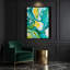 Abstrait art fluide sur toile verte 14-528422271