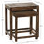 Casalee Solid Mango Wood 2-Piece Nesting Table Set with Carved Tabletops-1296775633-1296775632