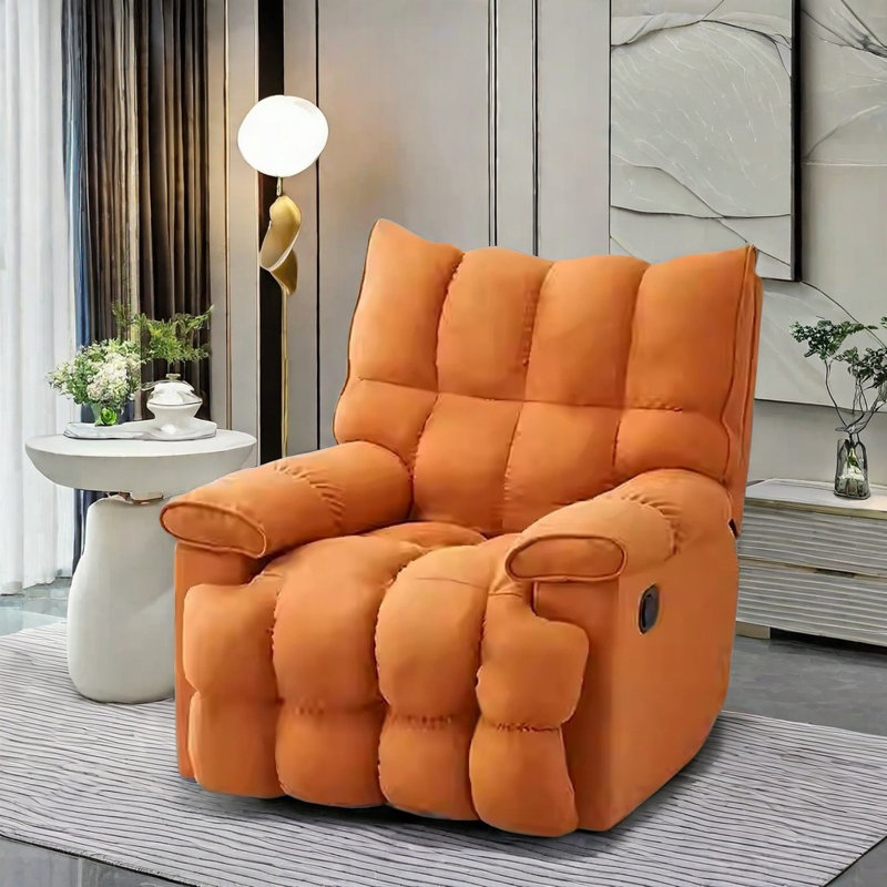 Fauteuil inclinable pivotant rembourré Guildhall, Orange