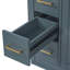Meuble-lavabo 24 po avec lavabo en céramique intégré, 1 porte, 3 tiroirs, meuble-lavabo simple pour petite et moyenne salle de bain, bleu