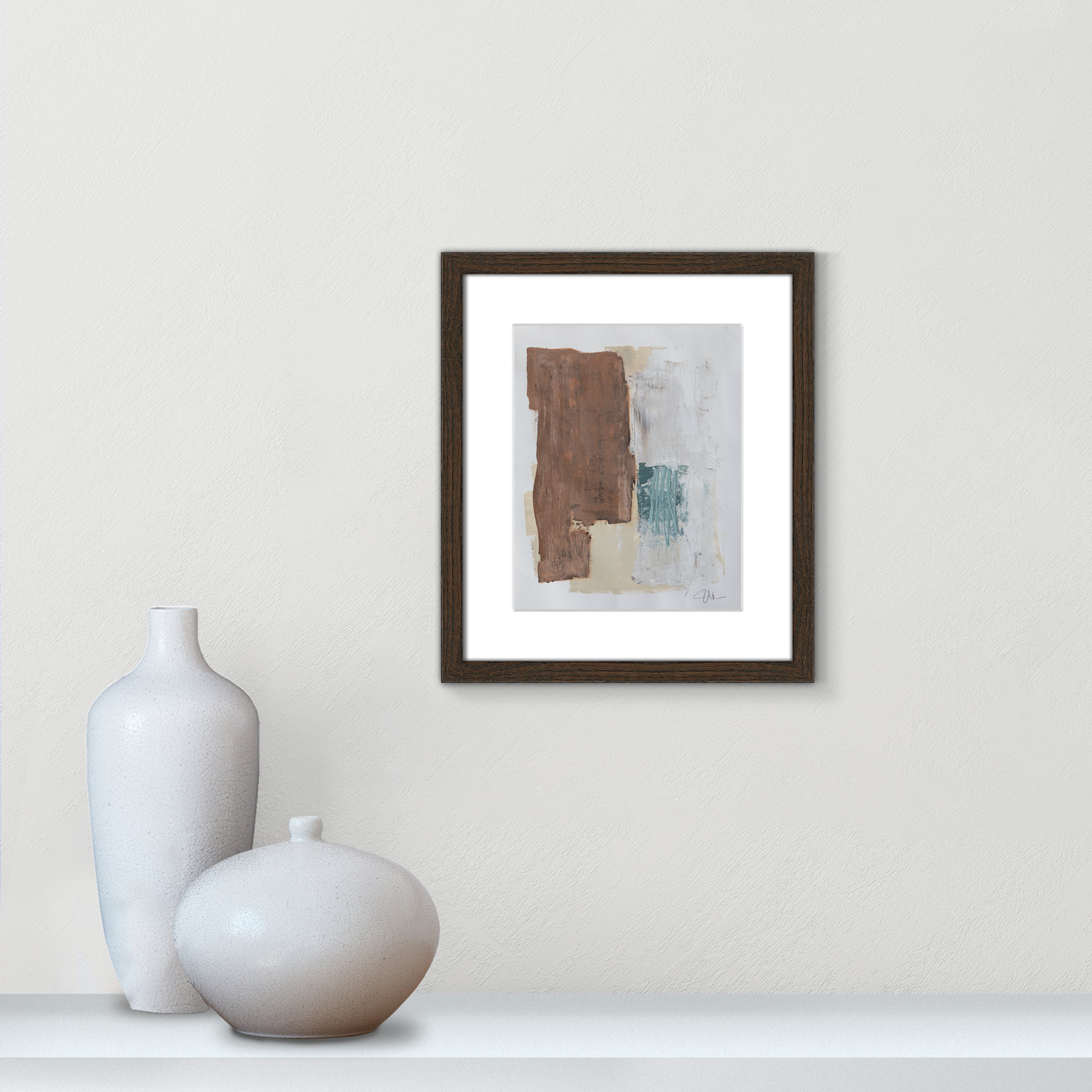 Together We Work I by Filippo Ioco - Framed Print, Walnut Framed, 15" H x 13" W x 0.75" D