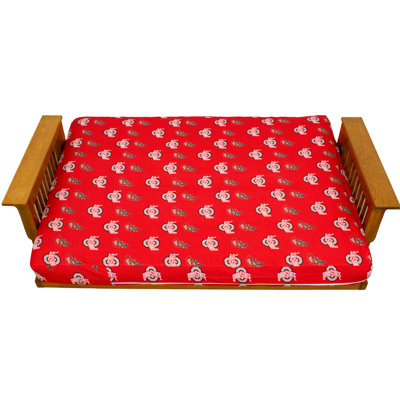Ohio State Buckeyes Futon Cover - Full Size Fits 6 And 8 Inch Mats