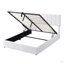 Grand lit plateforme tapissier avec système de rangement hydraulique-1695470895