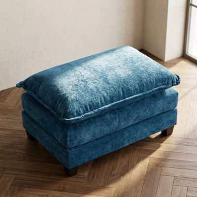 Modular Sofa Ottoman with Adjustable Backrest, Double Layer Upholstered Seat Cushion, Breathable Chenille Fabric, Modern Sectional Accent Piece for Living Room, Bedroom, and Apartment
