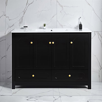 Ensemble de meuble-lavabo avec lavabo en céramique