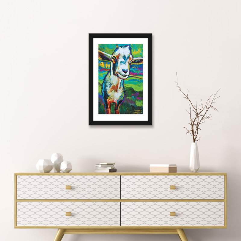 «Theo the Goat» par Robert Phelps - reproduction d'art, H 24 po x l 16 po x P 1 po
