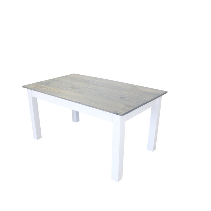 Ariana Pine Solid Wood Dining Table, Gray, 54" L x 34" W