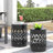 Outdoor Side Table - Black End Tables With Elegant Pattern, Powder-Coated Frame, No Assembly For Patio Cut Design Home Decor-467686589