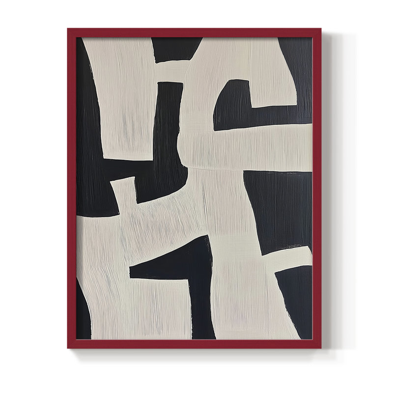 Série ABSTRACT DC - Impression encadrée de qualité supérieure - Prêt à être accroché - Aucun clou requis, H 11 po x l 9 po
