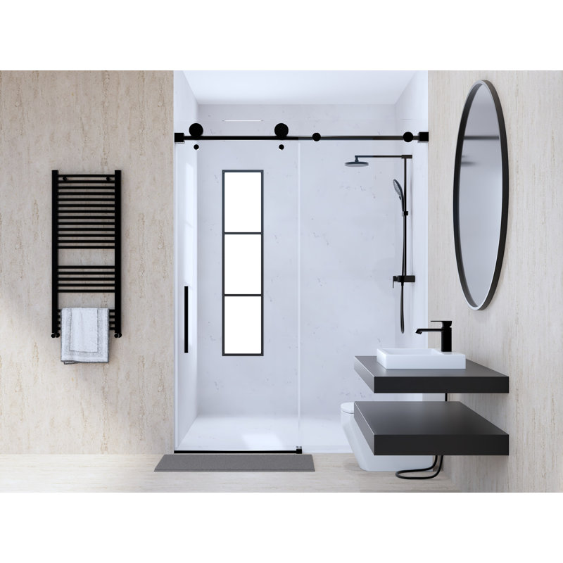 Porte de douche coulissante simple sans cadre l 60 po x H 76 po