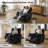 37.5 Inch Modern Swivel Glider Recliner With Footrest And Adjustable Backrest,Soft Plush Corduroy Fabric-805118832
